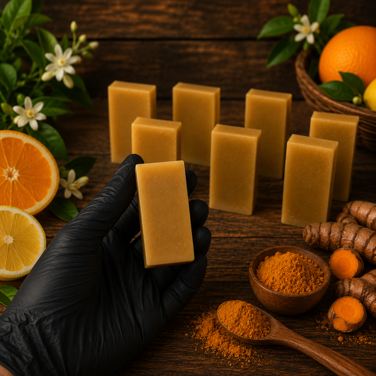 LEMON ORANGE: Goats Milk and Turmeric Pigment-Free Handmade Mini Soap
