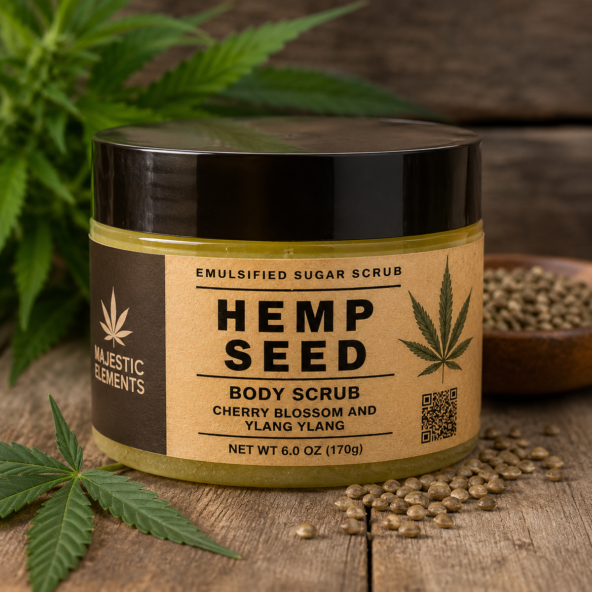 HEMP SEED: Cherry Blossom Sugar Scrub Body Scrub