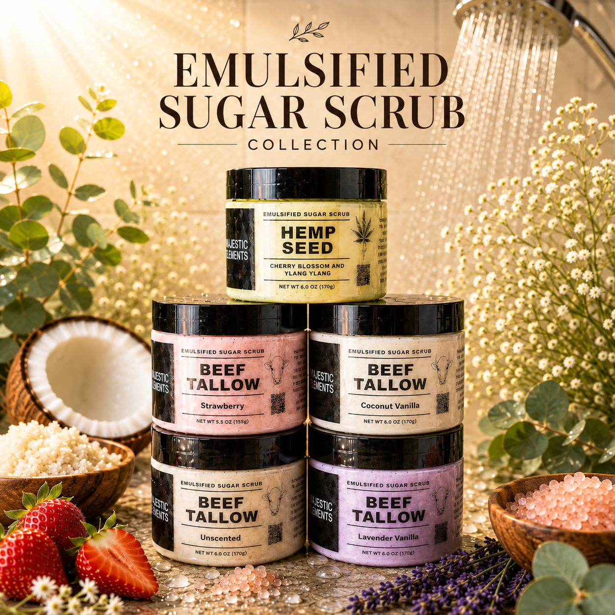 Emulsified Sugar Scrub Collection