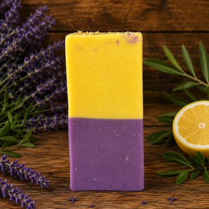 LEMON LAVENDER: Handmade Tallow and Milk Nourishing Mini Soap