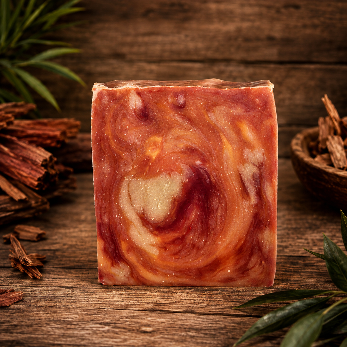 MAHOGANY TEAKWOOD: Handmade Tallow + Lard Masculine Soap