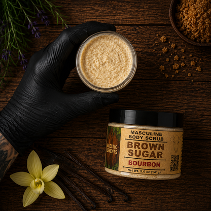 BOURBON: Beef Tallow Handmade Masculine Body Scrub