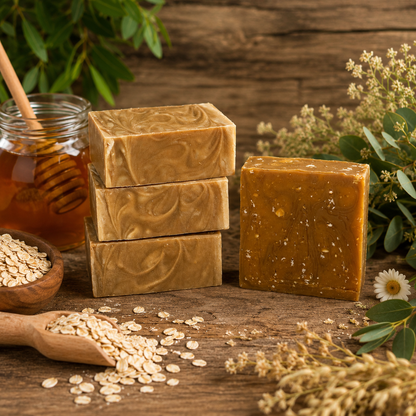 UNSCENTED: Honey And Oatmeal Handmade Gentle Soap