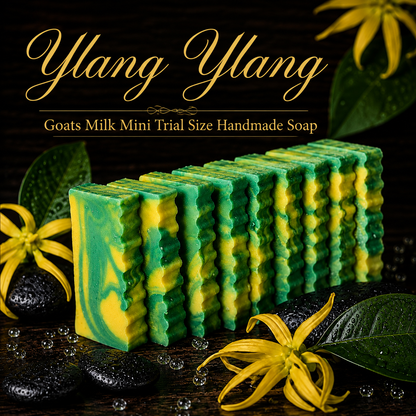 Ylang Ylang Goats Milk & Lard Handmade Mini Soap (Trial Size)