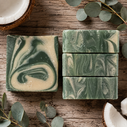 COCONUT EUCALYPTUS: Tallow + Milk Handmade Artisan Soap