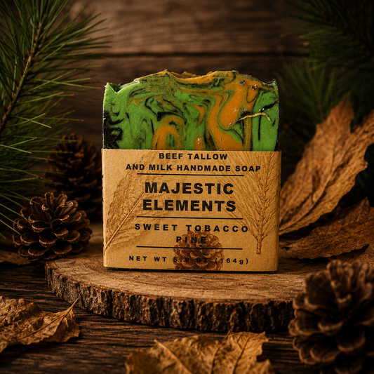 Sweet Tobacco Pine Handmade Tallow and Milk Masculine Soap