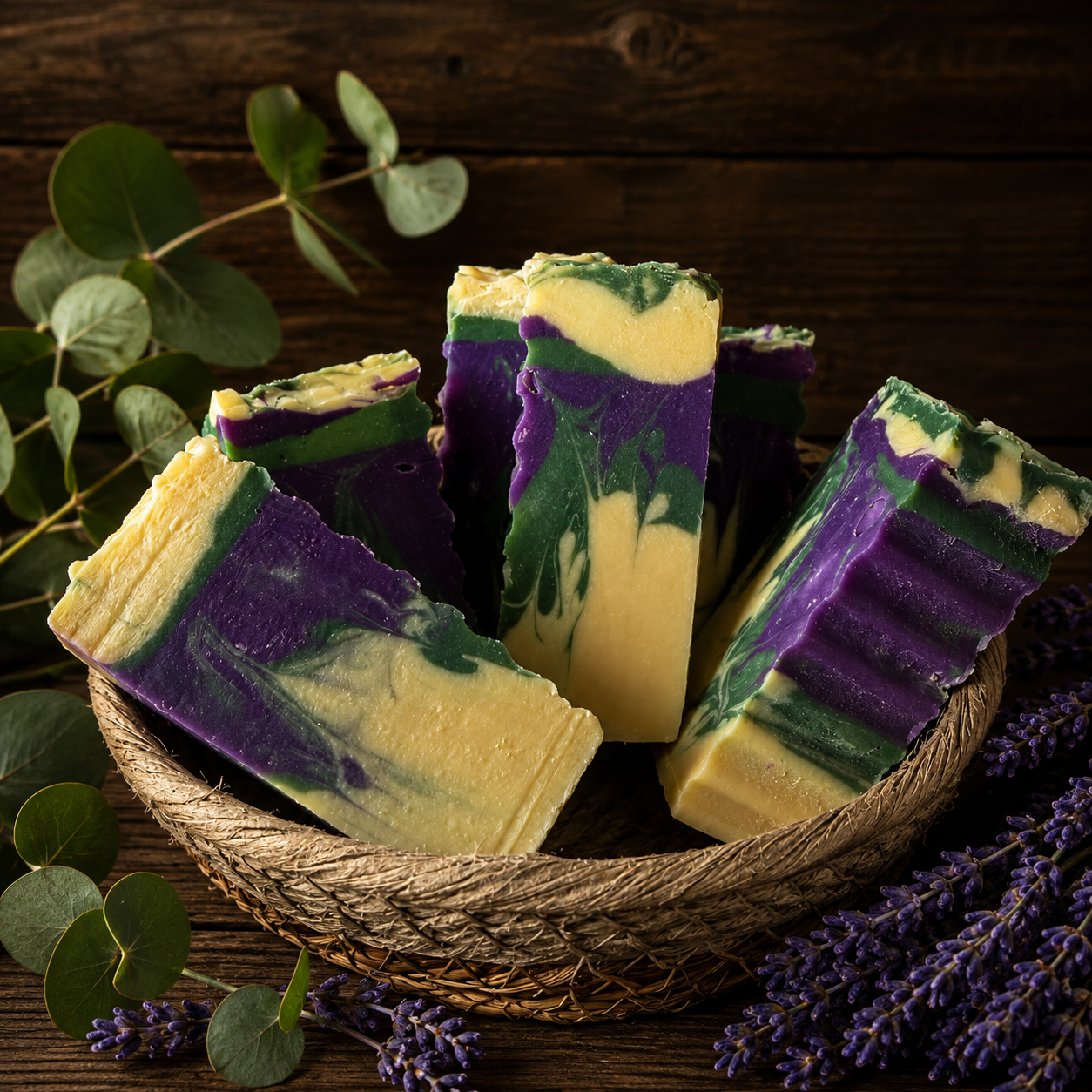 Lavender Eucalyptus Handmade 100% Plant-Based Sample Soap