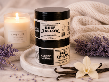Lavender Vanilla Emulsified Tallow Sugar Scrub