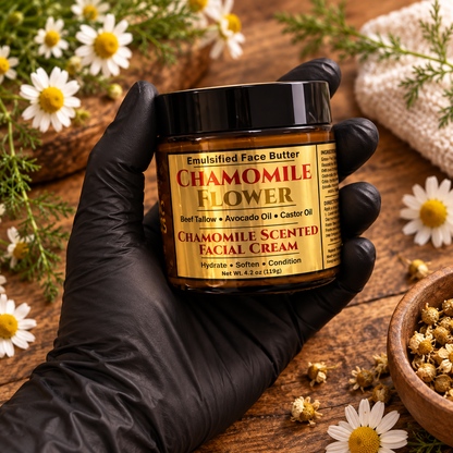 CHAMOMILE FLOWER: Handmade Chamomile Scented Facial Butter / Face Cream