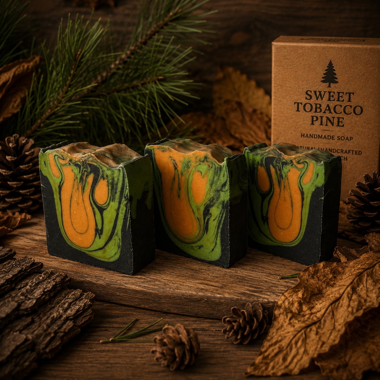 Sweet Tobacco Pine Handmade Tallow and Milk Masculine Soap