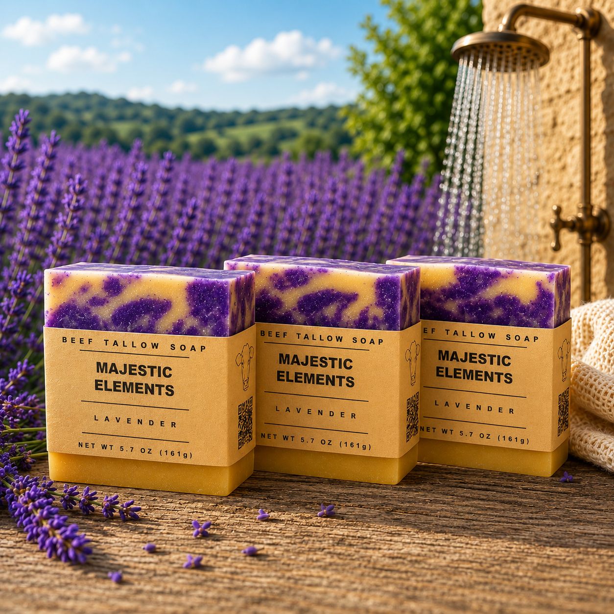 Lavender Goats Milk Handcrafted Rustic Tallow Soap