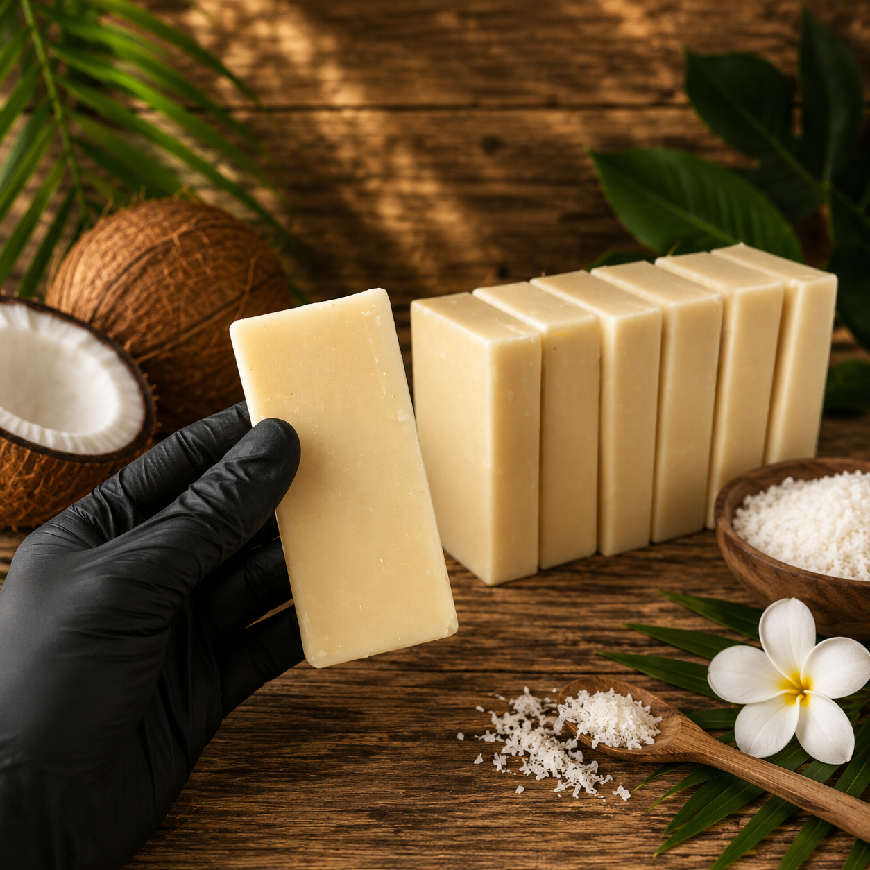 COCONUT: 100% Plant-Based Oils Coconut Milk and Shea Butter Handcrafted Vegan Mini Cleansing Soap