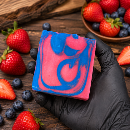 STRAWBERRY BLUEBERRY: Handmade Tallow + Milk Soap