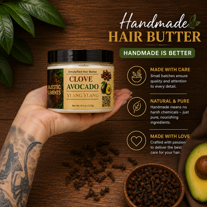 CLOVE & AVOCADO: Handmade Ylang Ylang Hair Butter