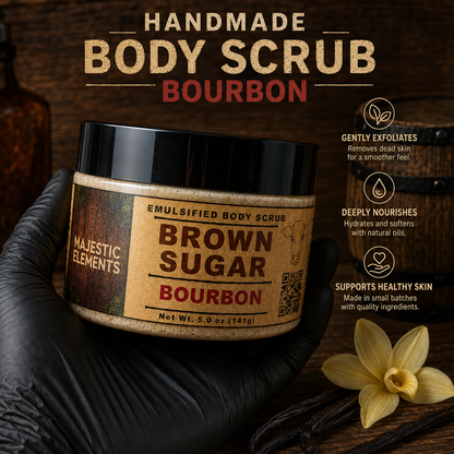 BOURBON: Beef Tallow Handmade Masculine Body Scrub