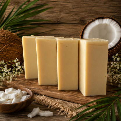 COCONUT: 100% Plant-Based Oils Coconut Milk Handmade Vegan Artisan Soap