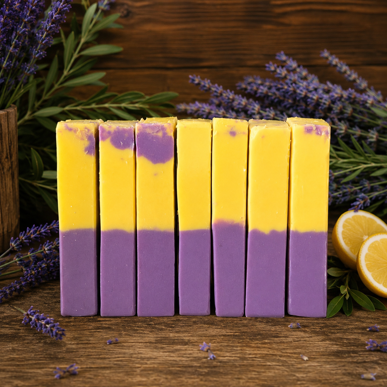 LEMON LAVENDER: Handmade Tallow and Milk Nourishing Mini Soap