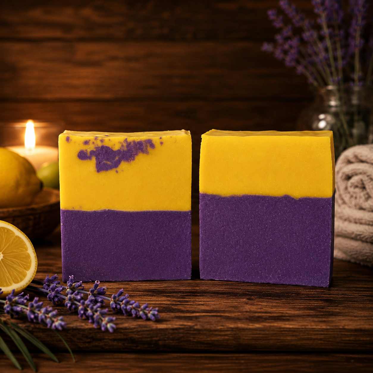 Lemon Lavender Handmade Beef Tallow Soap