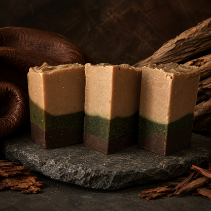 Leather & Sandalwood Handmade Conditioning Milk & Tallow Sample Soap
