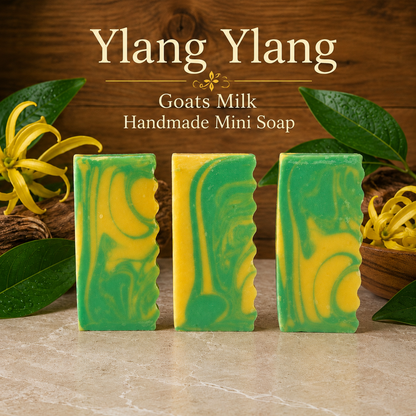 YLANG YLANG: Goats Milk & Lard Handmade Mini Soap (Trial Size)