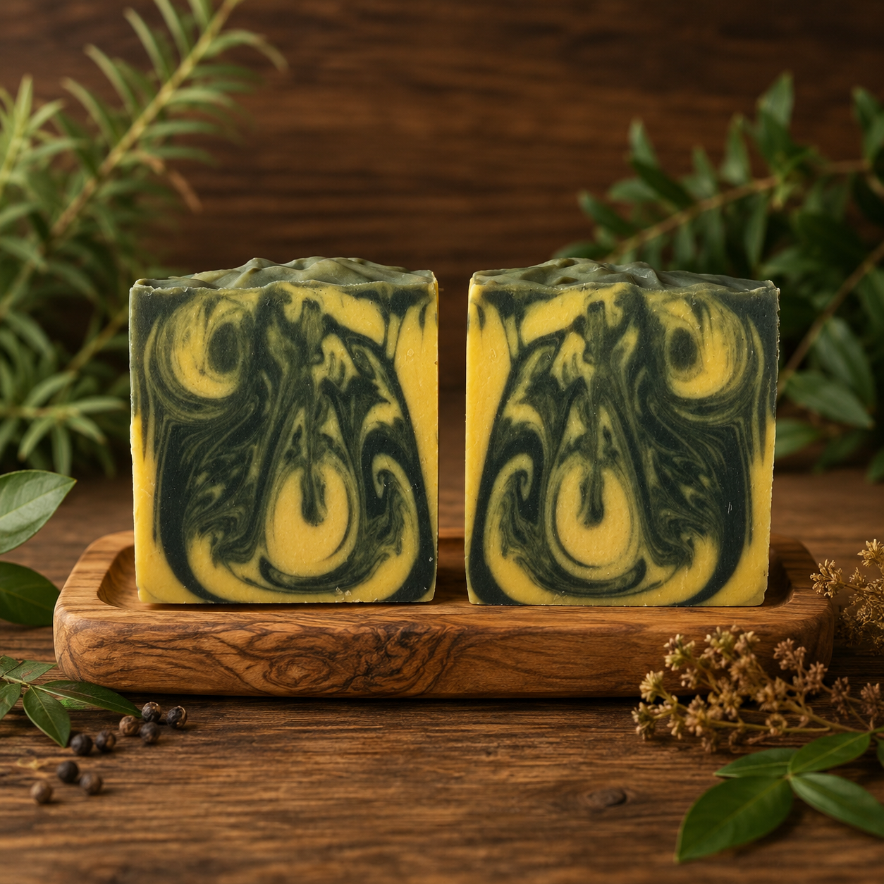 Bay Rum & Black Pepper Handmade Exfoliating Tallow and Milk Masculine Soap