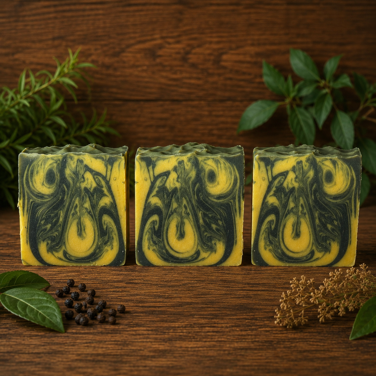 Bay Rum & Black Pepper Handmade Exfoliating Tallow and Milk Masculine Soap