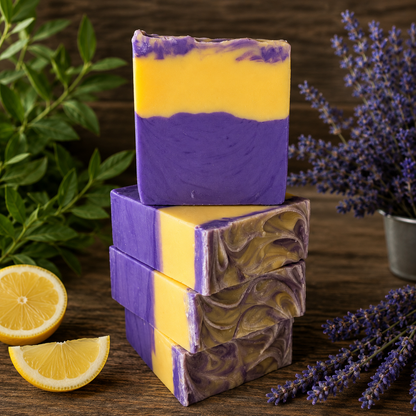 Lemon Lavender Handmade Beef Tallow Soap