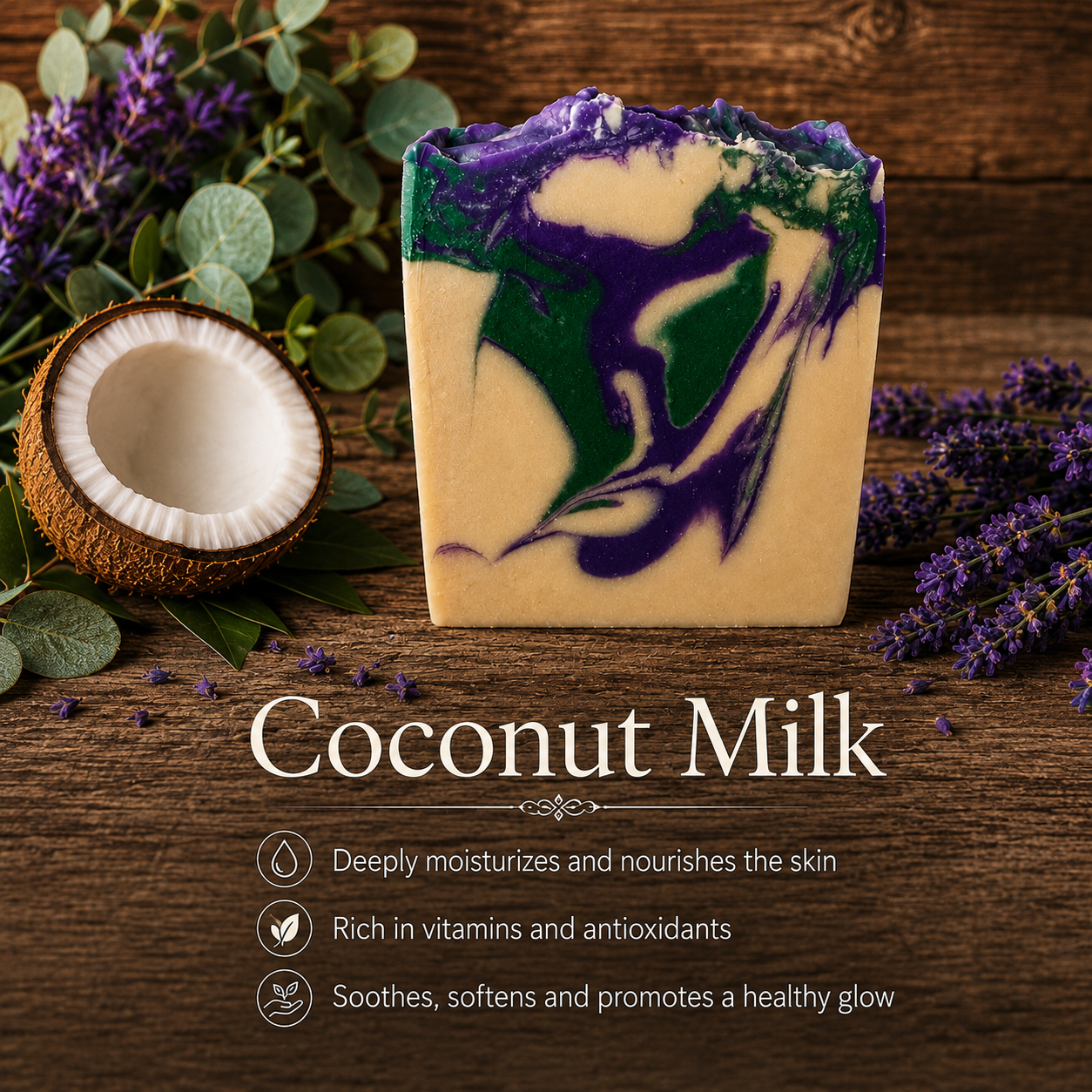 LAVENDER EUCALYPTUS: Handmade Plant-Based Vegan Soap