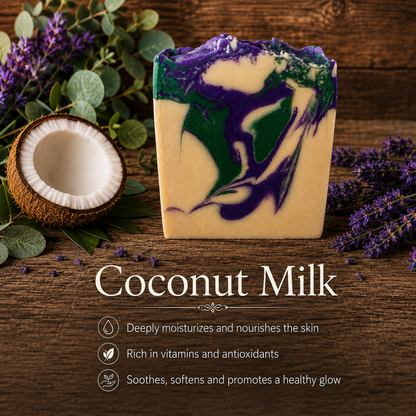 LAVENDER EUCALYPTUS: Handmade Plant-Based Vegan Soap
