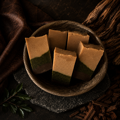 Leather & Sandalwood Handmade Conditioning Milk & Tallow Sample Soap