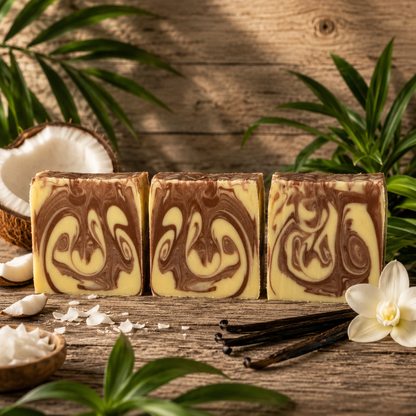 COCONUT VANILLA: Handmade Tallow, Aloe, and Milk Conditioning Artisan Soap