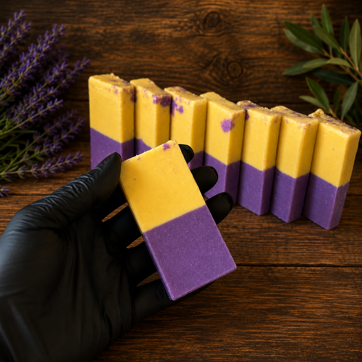 LEMON LAVENDER: Handmade Tallow and Milk Nourishing Mini Soap