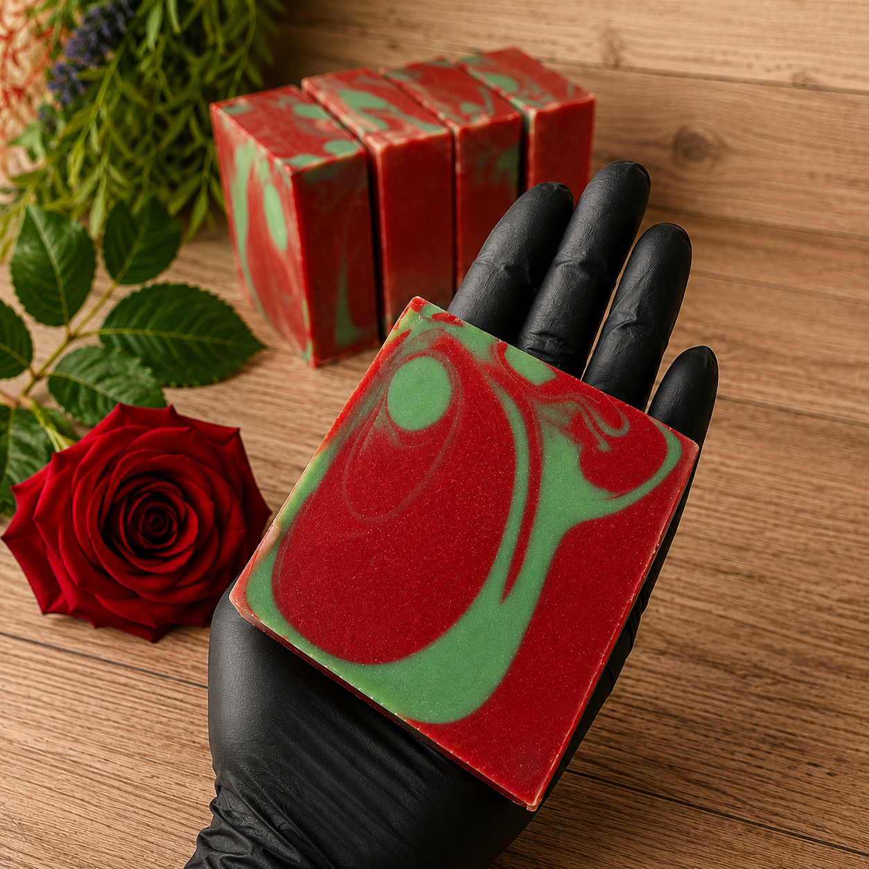 ROSE: Handmade Beef Tallow Natural Artisan Soap