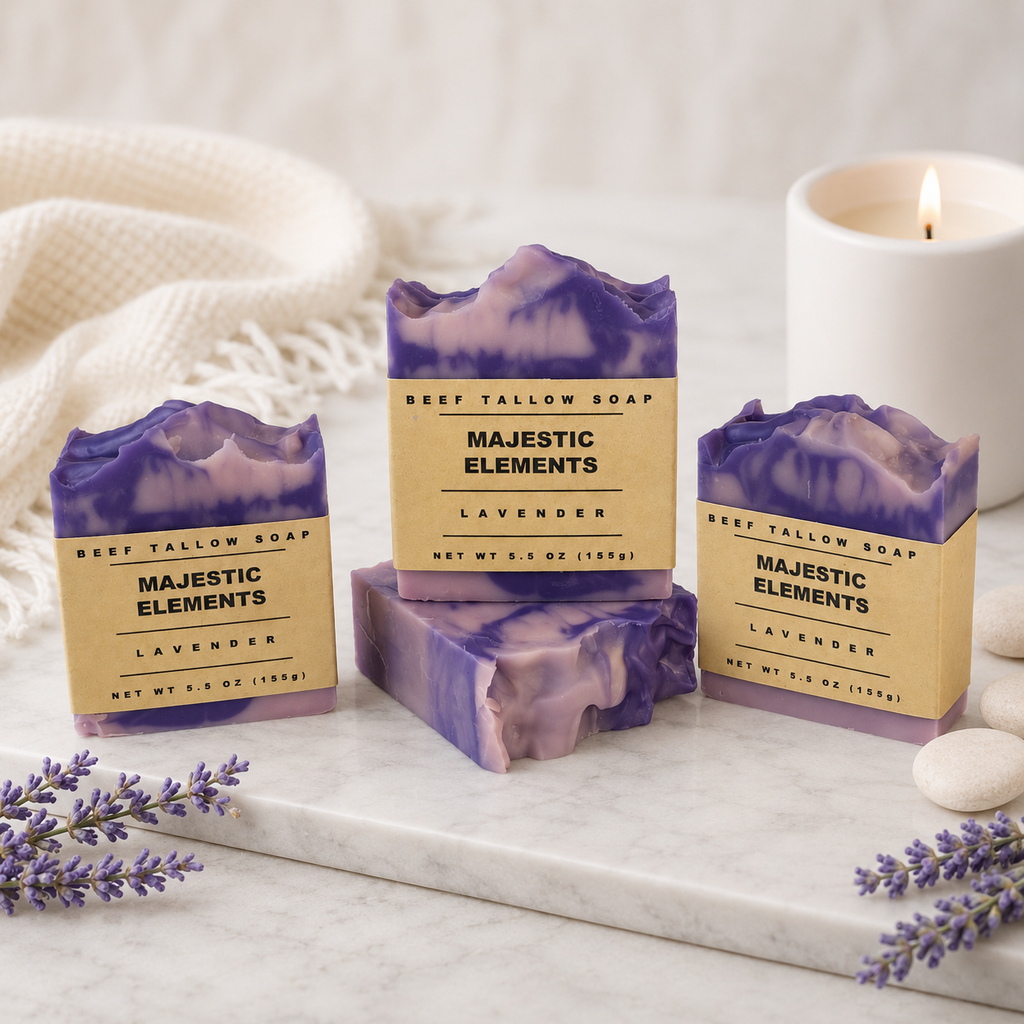 Lavender Scented Beef Tallow Artisan Soap