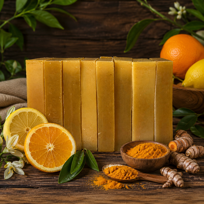 LEMON ORANGE: Goats Milk and Turmeric Pigment-Free Handmade Mini Soap
