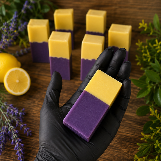 LEMON LAVENDER: Handmade Tallow and Milk Sample Soap