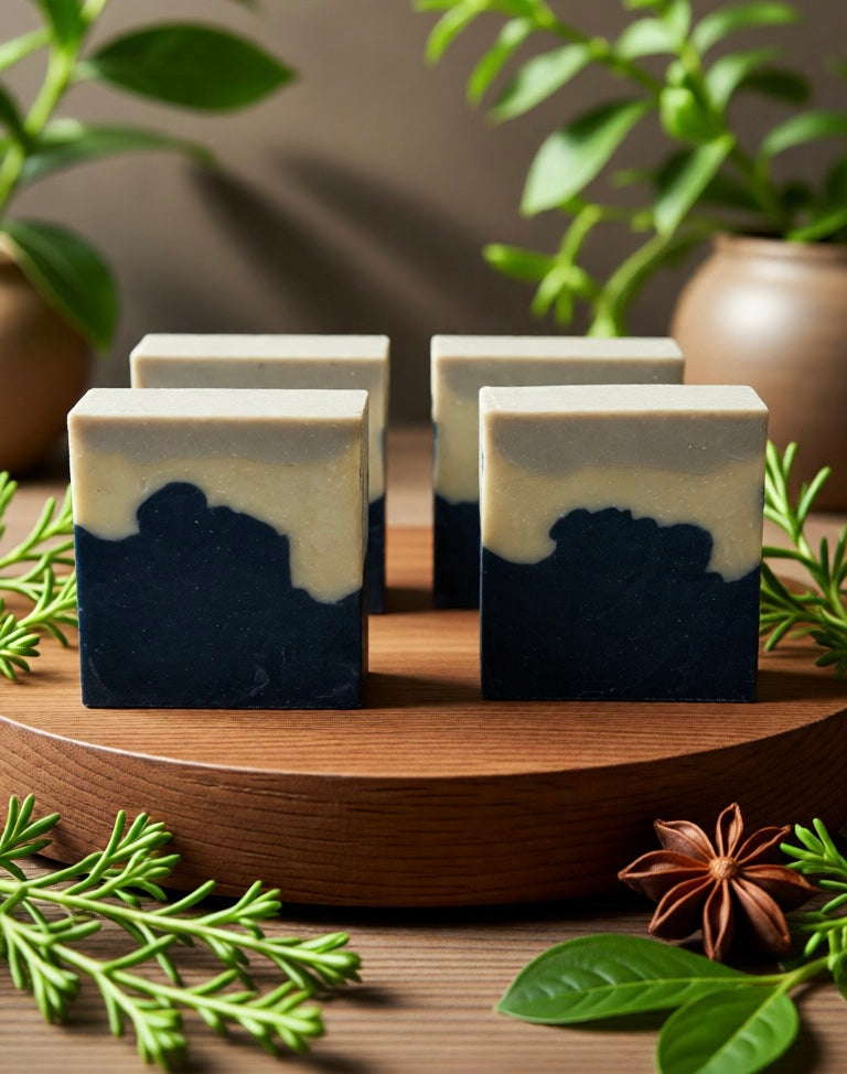 Coconut Vanilla Charcoal BeefTallow Handmade Soap