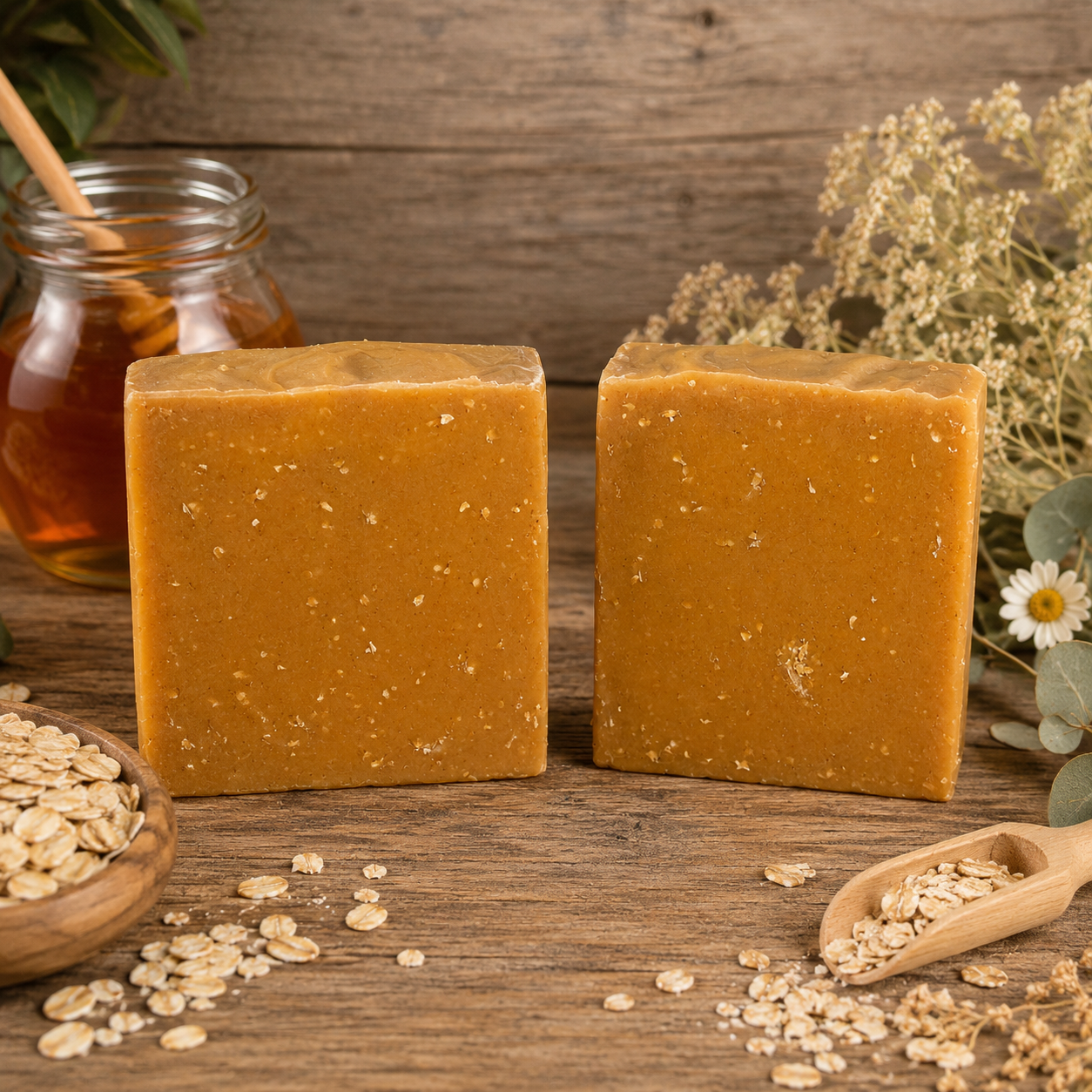 UNSCENTED: Honey And Oatmeal Handmade Gentle Soap