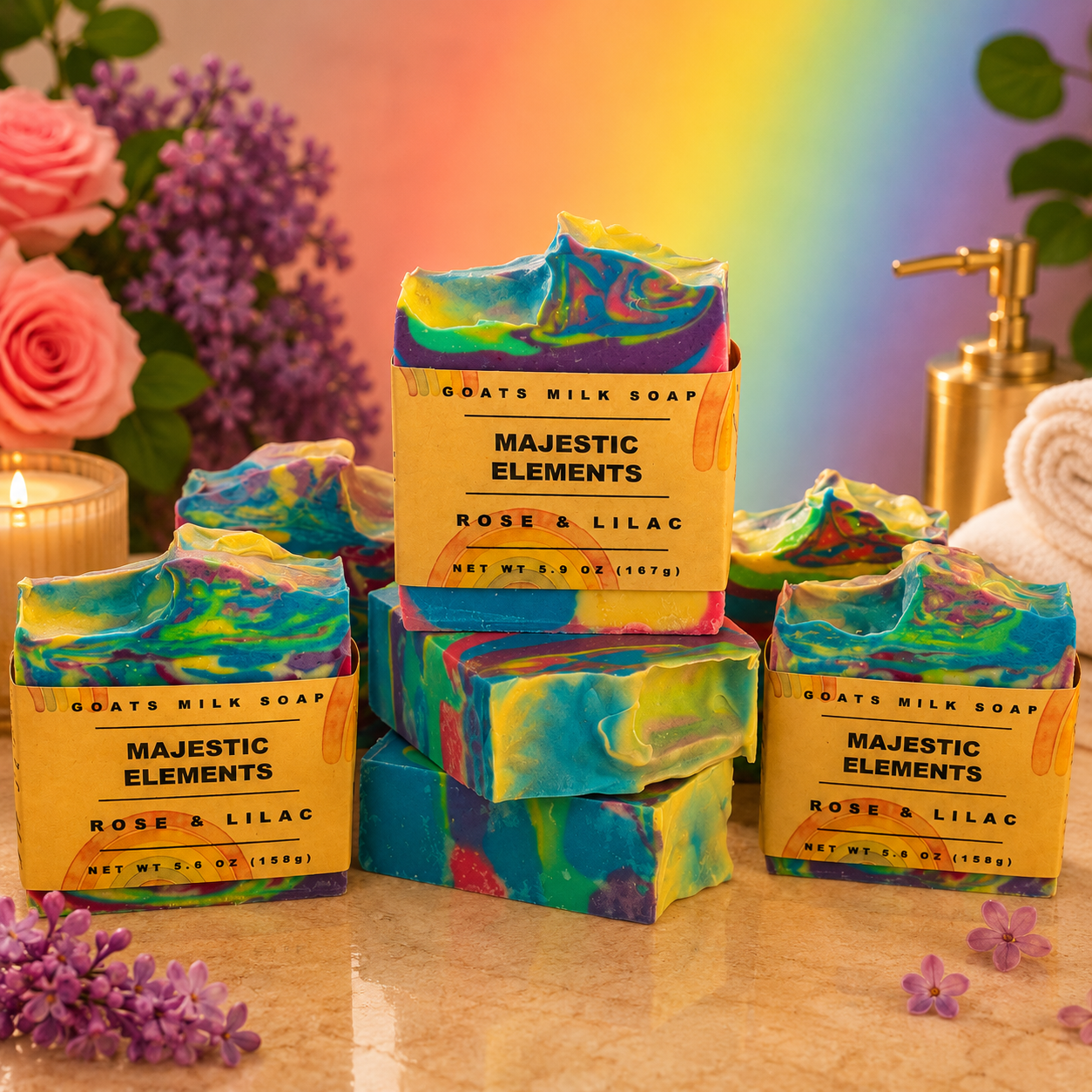 PRIDE: Lilac Rose Handcrafted Goats Milk Soap