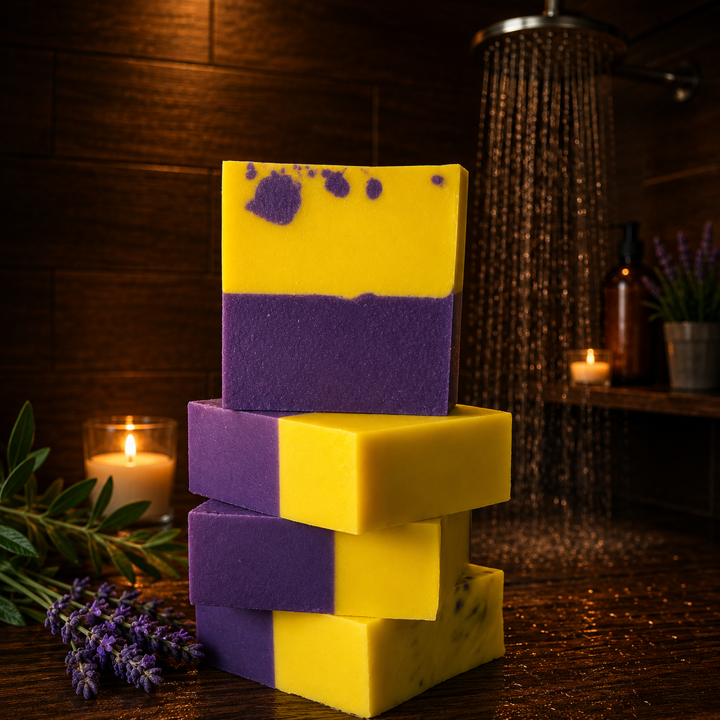 Lemon Lavender Handmade Beef Tallow Soap