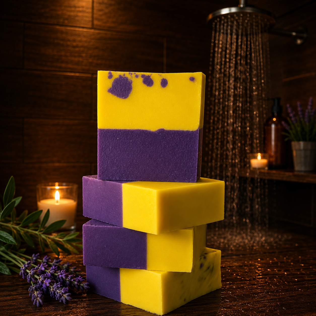 Lemon Lavender Handmade Beef Tallow Soap