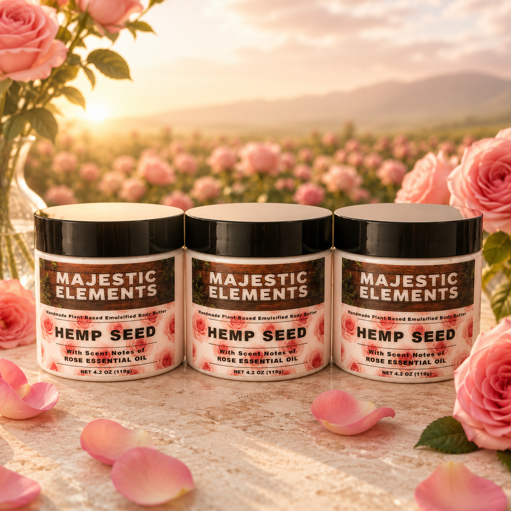 Rose Handcrafted Hemp Seed Emulsified Body Butter Body Cream