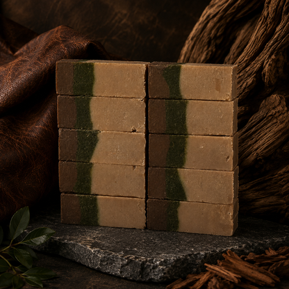 Leather & Sandalwood Handmade Conditioning Milk & Tallow Sample Soap