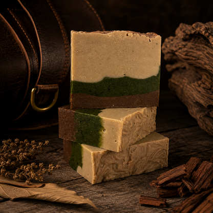 LEATHER: Handmade Masculine Milk and Tallow Artisan Soap