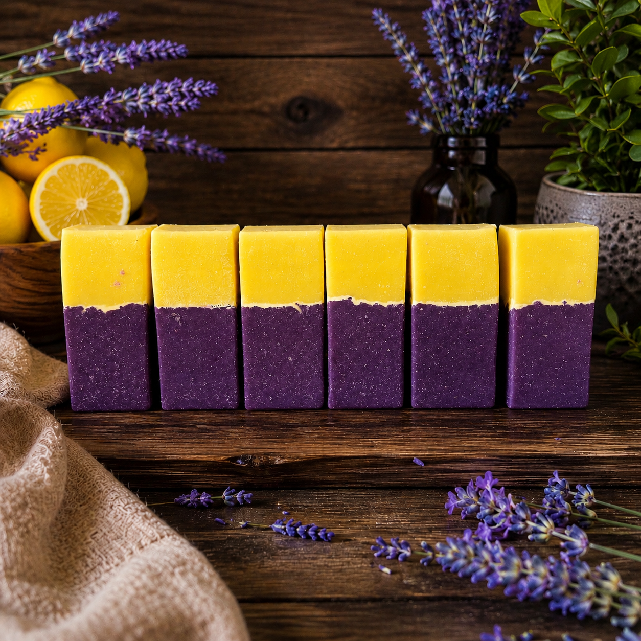 LEMON LAVENDER: Handmade Tallow and Milk Conditioning Sample Soap
