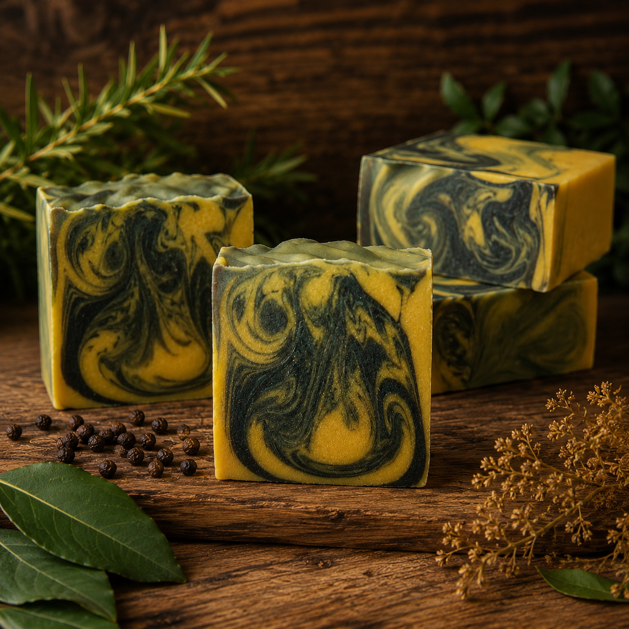 Bay Rum & Black Pepper Handmade Exfoliating Tallow and Milk Masculine Soap