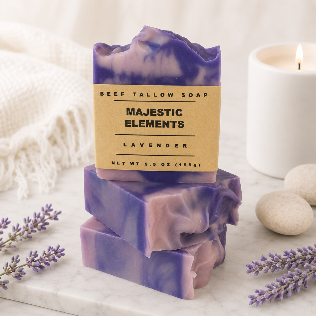 Lavender Scented Beef Tallow Artisan Soap