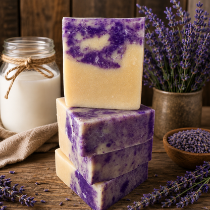RUSTIC LAVENDER: Goats Milk and Tallow Handcrafted Soap