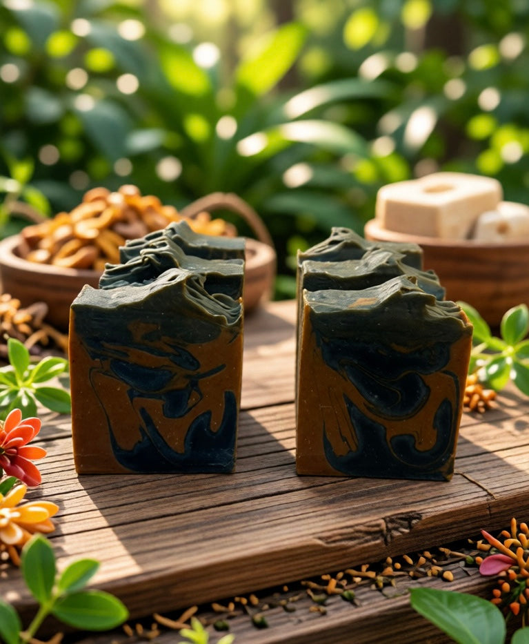 Unscented Charcoal Turmeric Tallow Artisan Soap