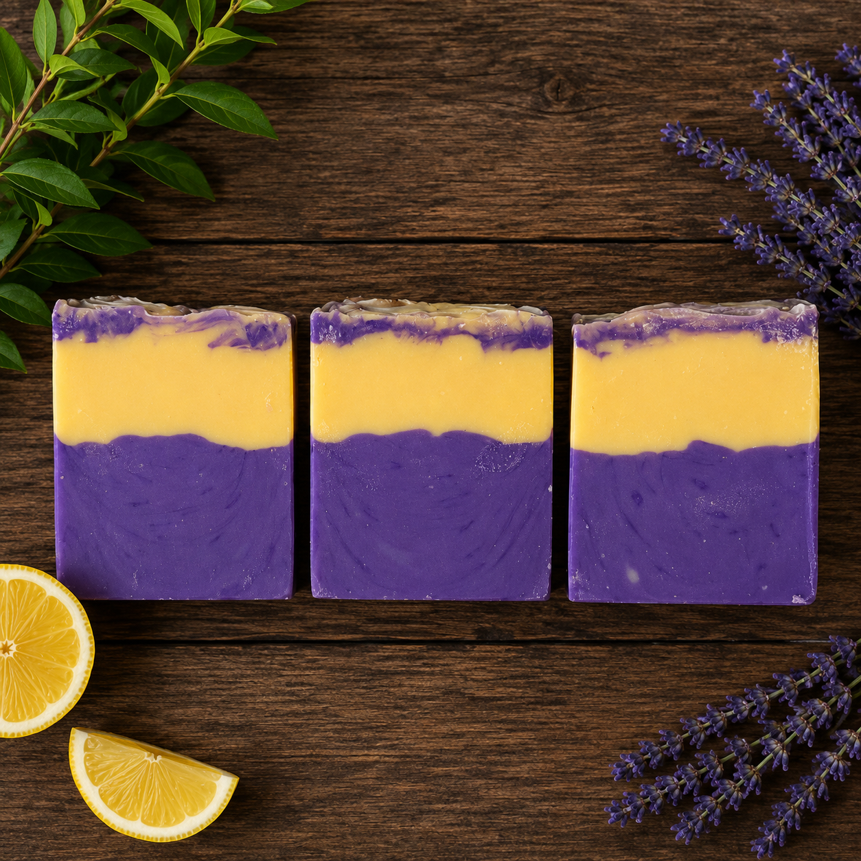 Lemon Lavender Handmade Beef Tallow Soap